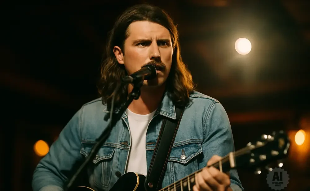 John Morgan performing live with a guitar